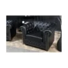 Fotel RONNI Chesterfield 110 cm czarny
