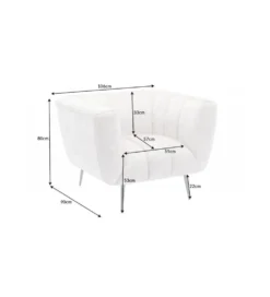 Fotel Scarlett 106 cm szampański beż