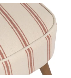 Fotel STRIMERS 73 cm biały w paski z terrakoty