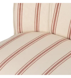 Fotel STRIMERS 73 cm biały w paski z terrakoty
