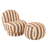 Fotel STRIPED 72 cm białokarmelowy