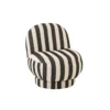 Fotel STRIPED 76 cm czarnobiały