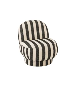 Fotel STRIPED 76 cm czarnobiały