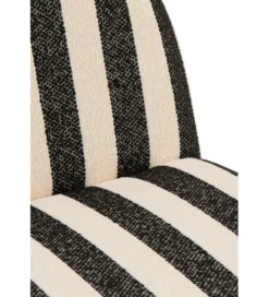 Fotel STRIPED 76 cm czarnobiały