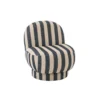 Fotel STRIPED 76 cm niebiesko biały