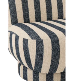 Fotel STRIPED 76 cm niebiesko biały
