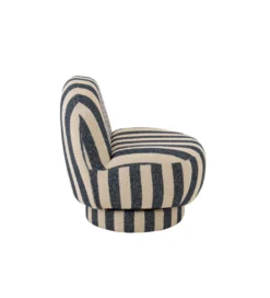Fotel STRIPED 76 cm niebiesko biały
