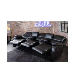 Fotel trzyosobowy DALLAS Hollywood 295 cm czarny