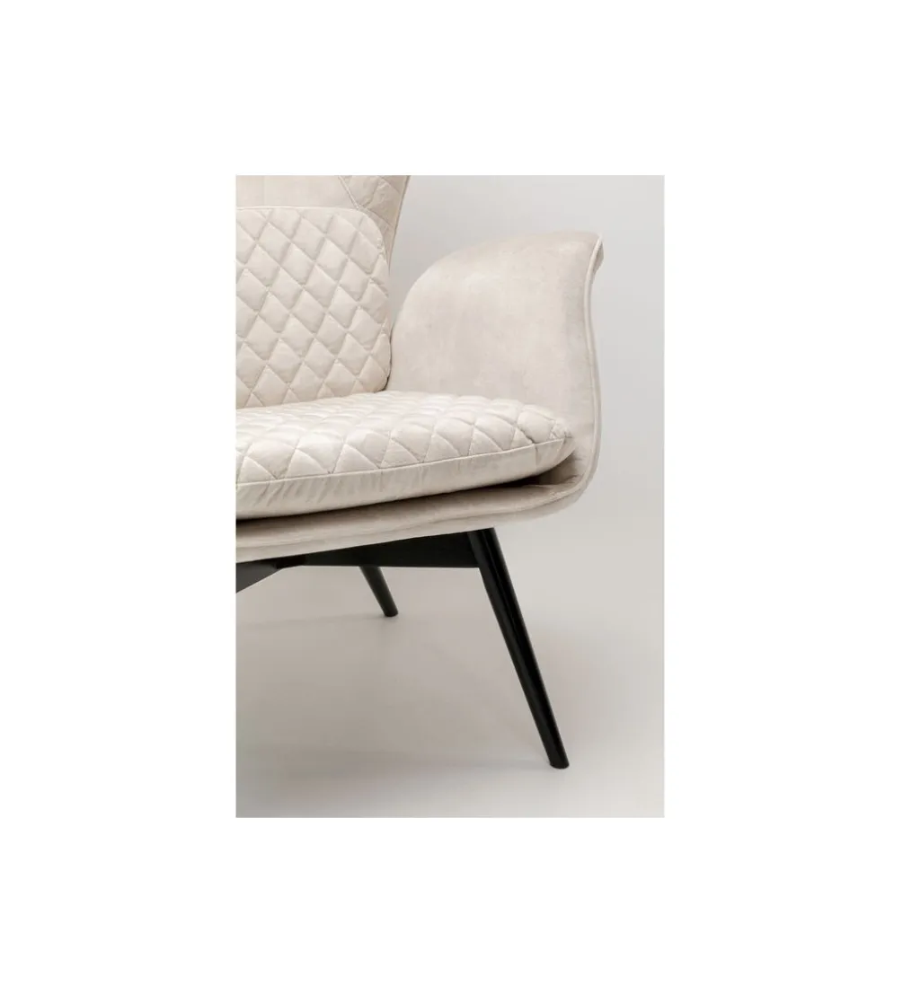 Fotel TUDOR 102 cm welwet kremowy