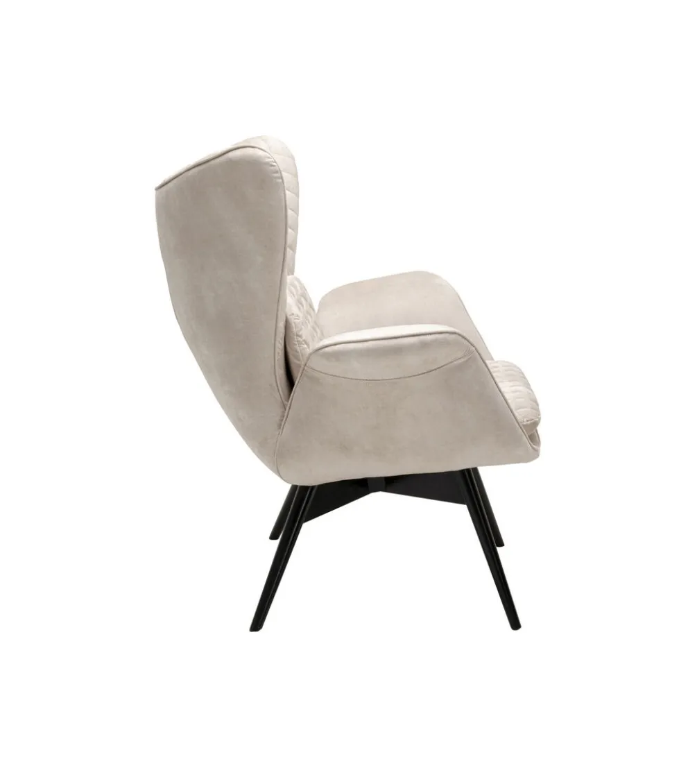 Fotel TUDOR 102 cm welwet kremowy