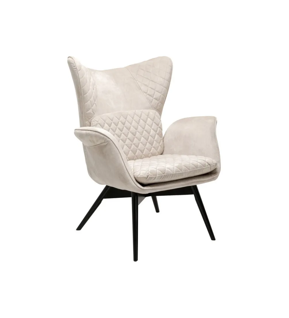 Fotel TUDOR 102 cm welwet kremowy