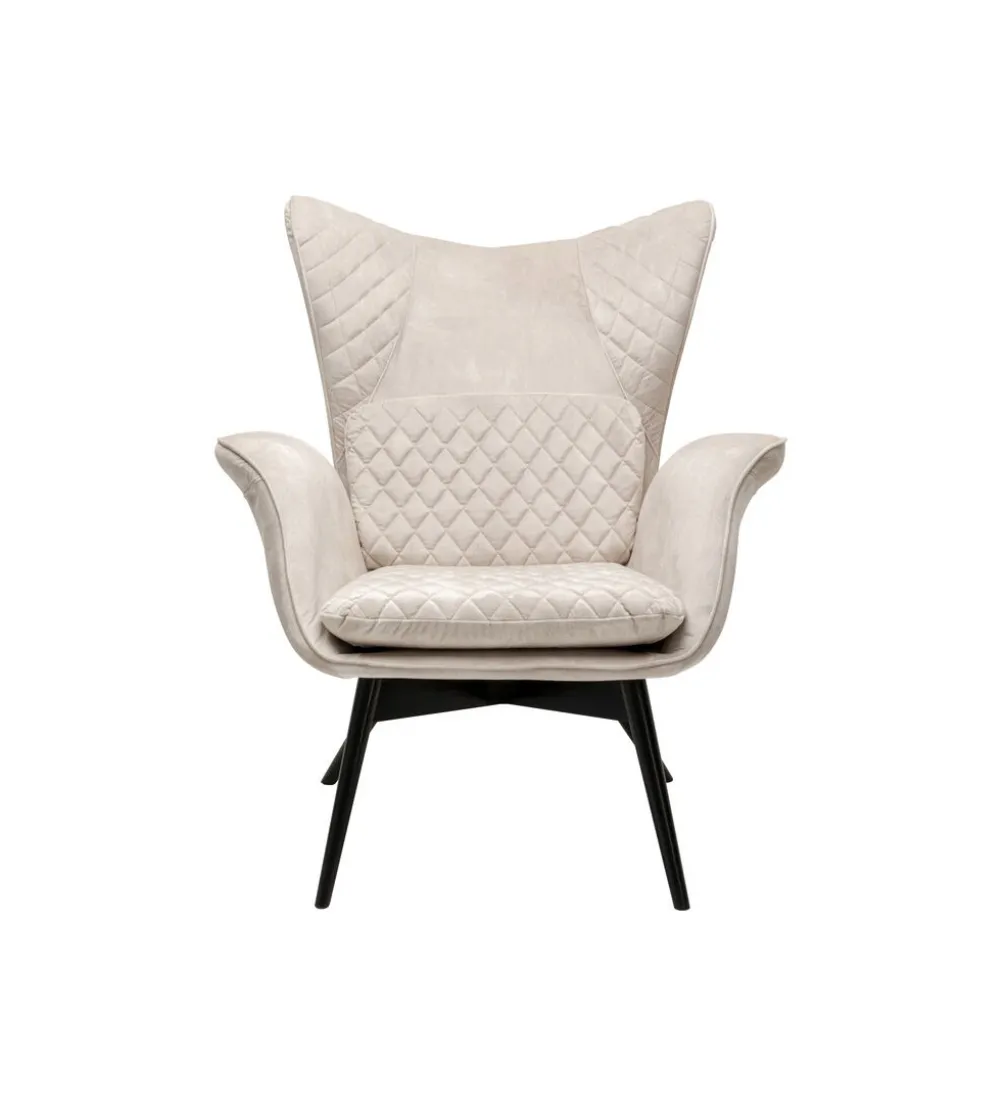 Fotel TUDOR 102 cm welwet kremowy