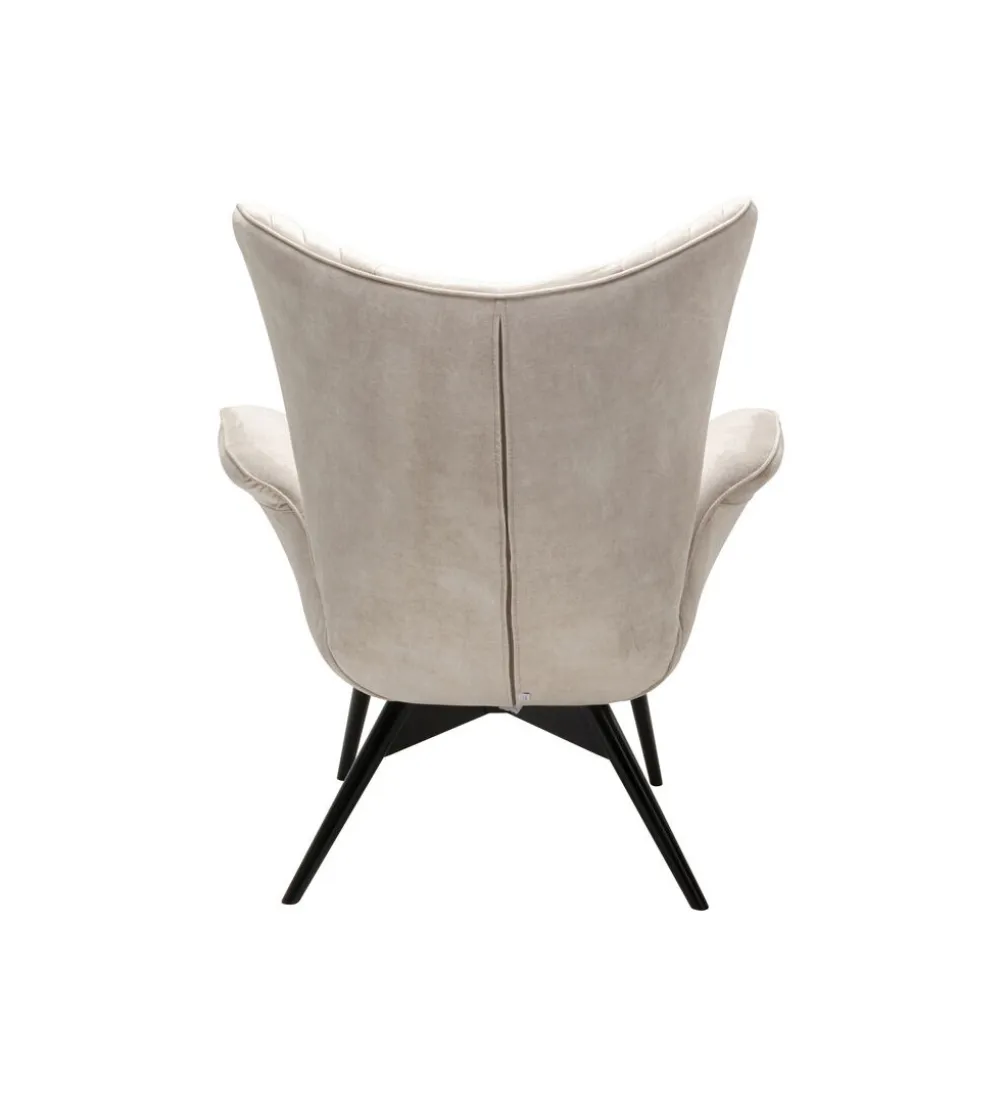 Fotel TUDOR 102 cm welwet kremowy