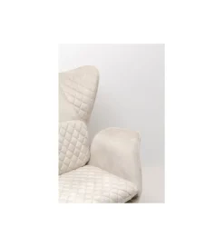 Fotel TUDOR 102 cm welwet kremowy