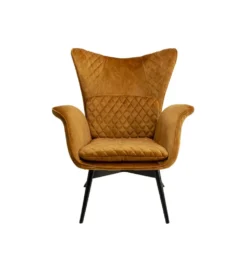 Fotel TUDOR VELVET 102 cm welur złotobrązowy