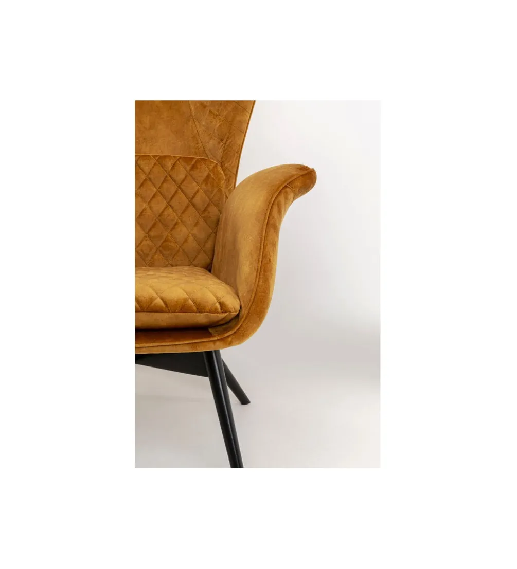 Fotel TUDOR VELVET 102 cm welur złotobrązowy