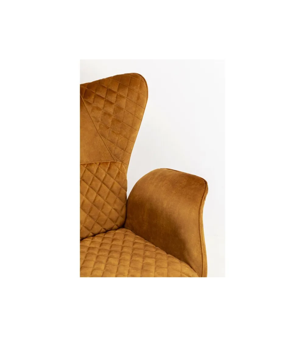Fotel TUDOR VELVET 102 cm welur złotobrązowy