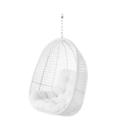 Fotel wiszący DIDO 111 cm rattan biały