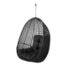 Fotel wiszący DIDO 111 cm rattan czarny