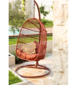 Fotel wiszący EGGA 195 cm czerwony
