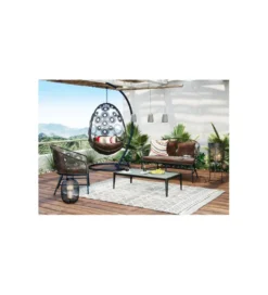 Fotel wiszący IBIZA 203 cm brązowy