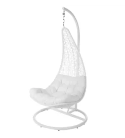 Fotel wiszący POLE DIDO 192 cm rattan biali