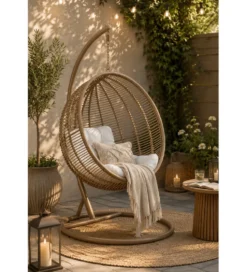 Fotel wiszący SUMMER SOBRE LA TIERRA 1 metalowy naturalny