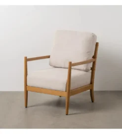 Fotel ZABERMA 88 cm naturalny biały