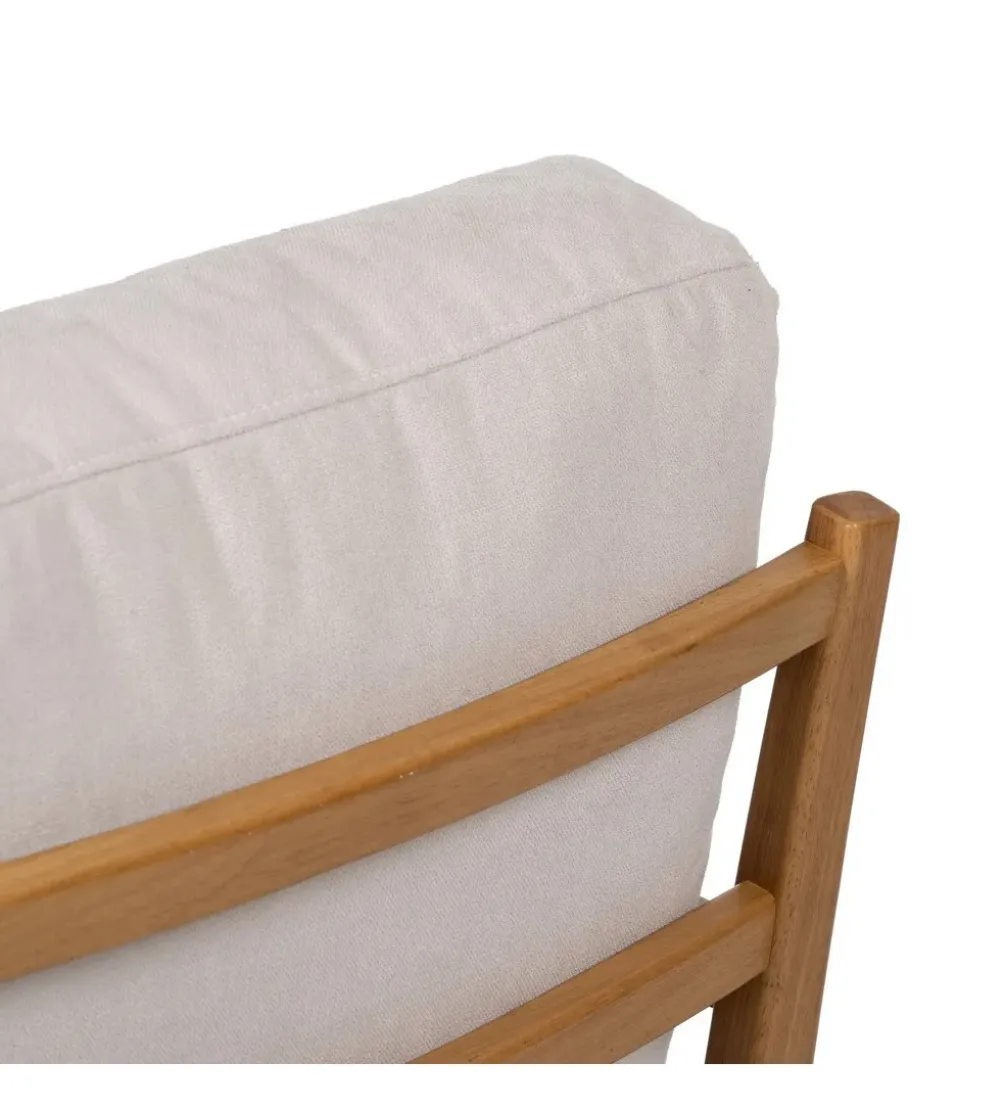 Fotel ZABERMA 88 cm naturalny biały