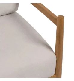 Fotel ZABERMA 88 cm naturalny biały