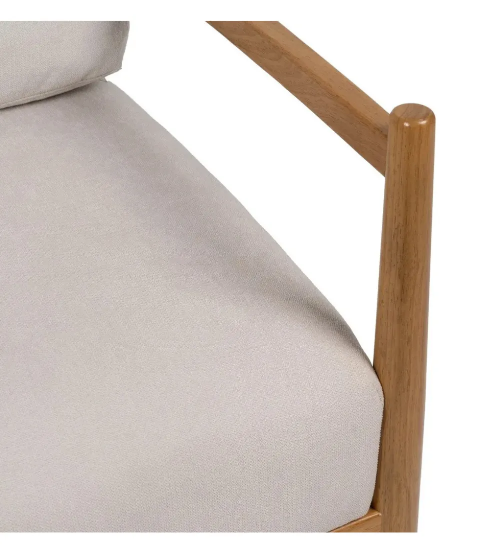 Fotel ZABERMA 88 cm naturalny biały