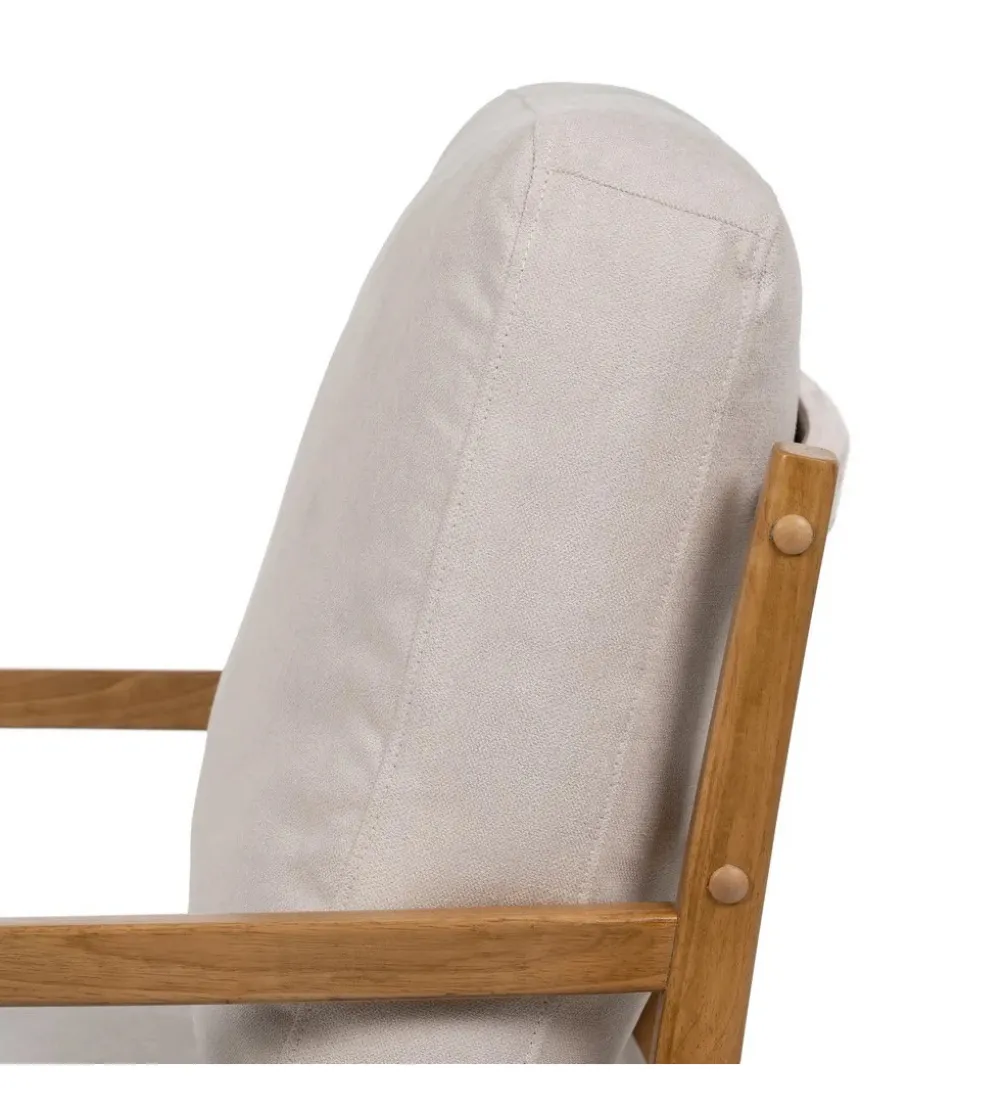 Fotel ZABERMA 88 cm naturalny biały