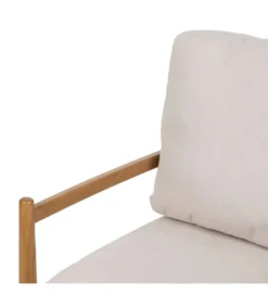 Fotel ZABERMA 88 cm naturalny biały