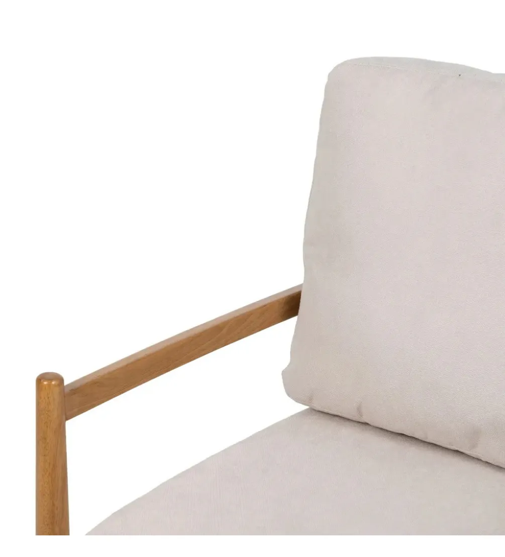 Fotel ZABERMA 88 cm naturalny biały