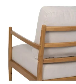Fotel ZABERMA 88 cm naturalny biały