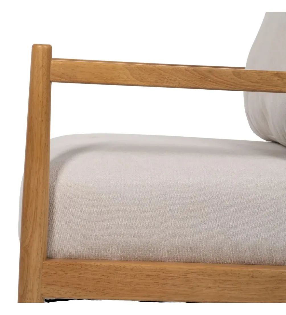 Fotel ZABERMA 88 cm naturalny biały