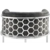 Hoker ELEGANCE welwet szary srebrne nogi