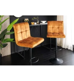 Hoker MODENA od 92 cm do 115 cm 360 stopni obrotu welwet musztardowy