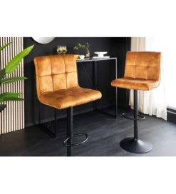 Hoker MODENA od 92 cm do 115 cm 360 stopni obrotu welwet musztardowy