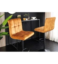 Hoker MODENA od 92 cm do 115 cm 360 stopni obrotu welwet musztardowy