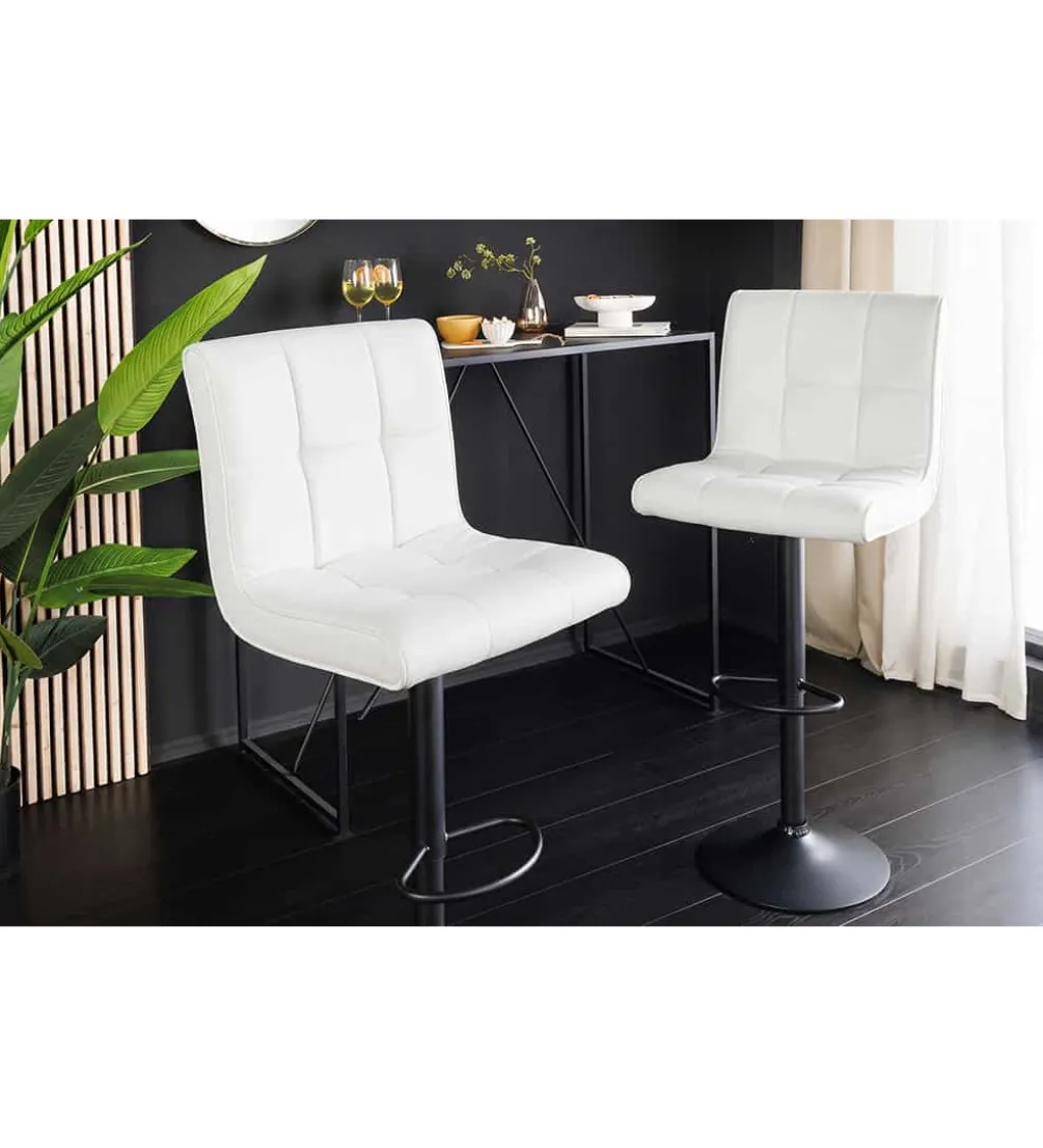 Hoker MODENA od 92 cm do 115 cm 360 stopni obrotu biały skórzany