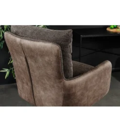 Hoker obrotowy BIG GEORGE welwet taupe