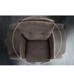 Hoker obrotowy BIG GEORGE welwet taupe