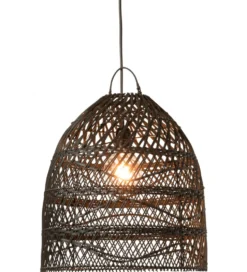 Klosz do lampy wiszący SHADE 40 cm rattan czarna