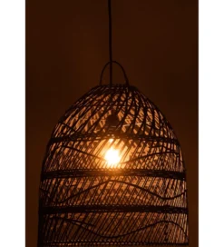 Klosz do lampy wiszący SHADE 40 cm rattan czarna