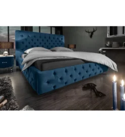 Łóżko Big CITY Paris 160 cm x 200 cm ciemnoniebieski