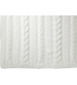 Koc Pled Twist 130 cm x 180 cm biały