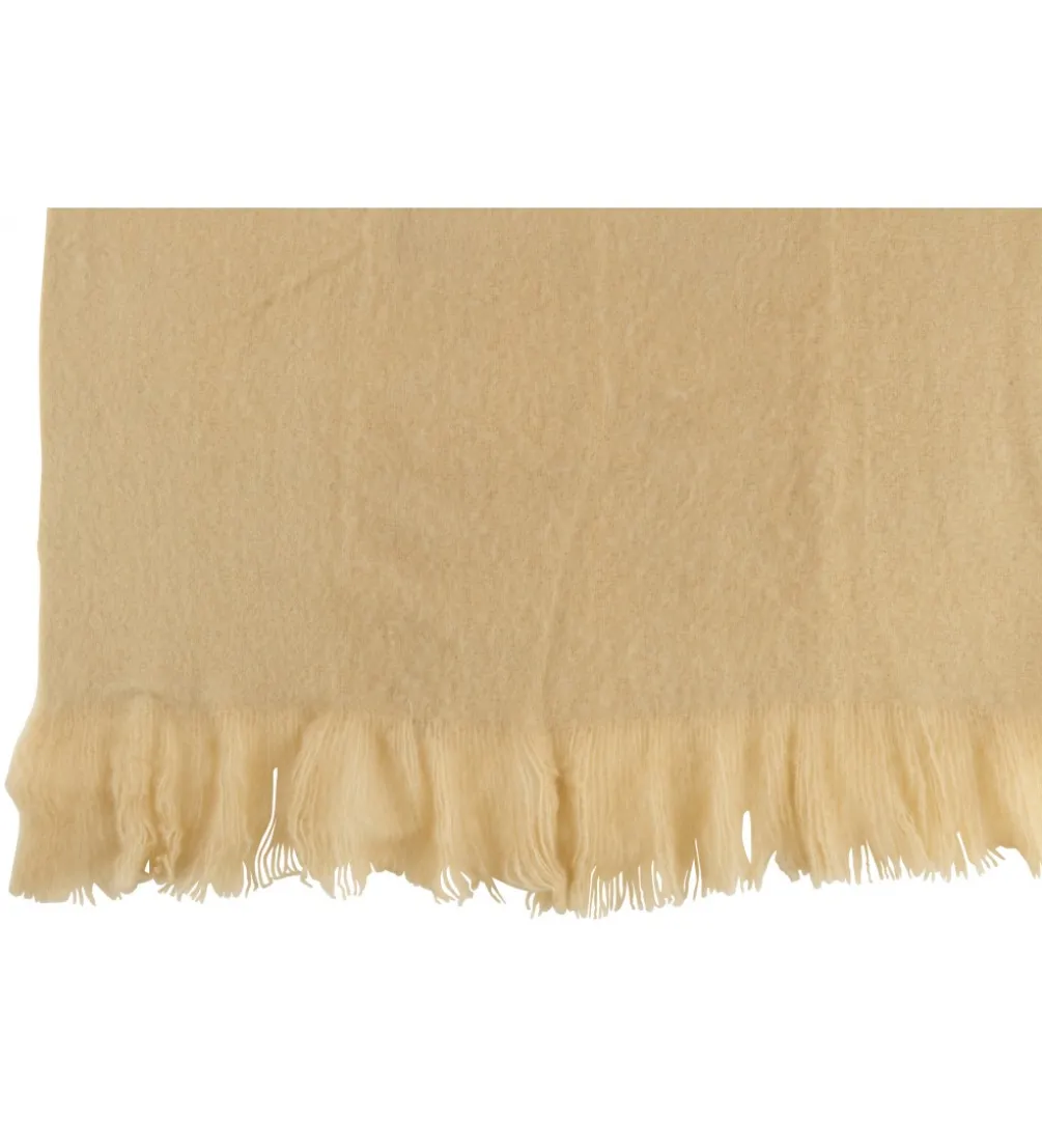 Koc z frędzlami Fringers 130 cm x 180 cm beżowy