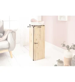 Kolumna Columna 75 cm akacja teak szary