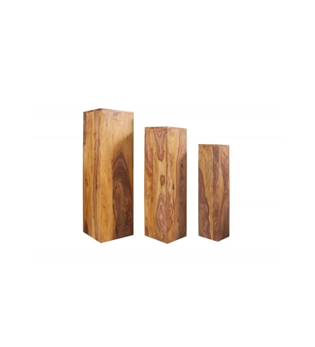 Kolumny FINICE Makassar SET 3 drewno sheesham